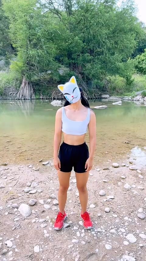 Nice boobs by the river