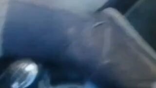 Magosha fingering her wet pussy in the car