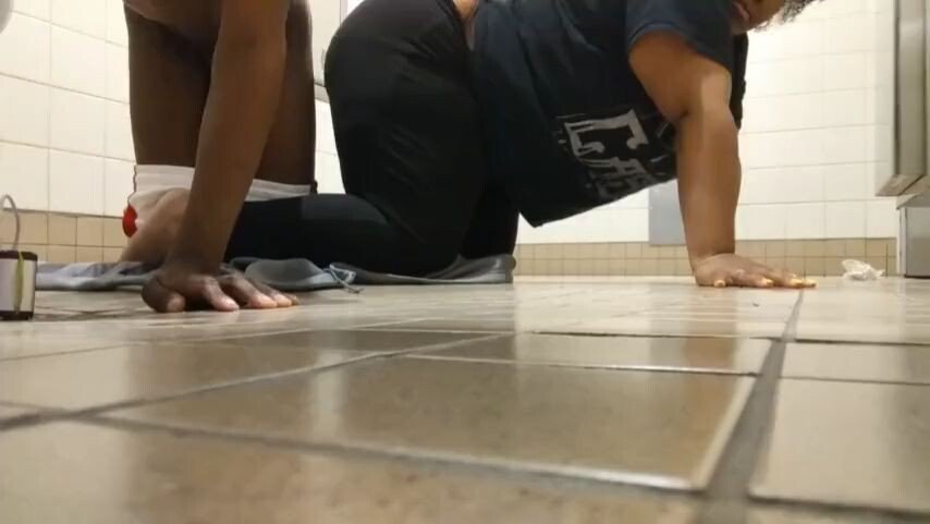 fat ass and pussy fucked on the bathroom floor