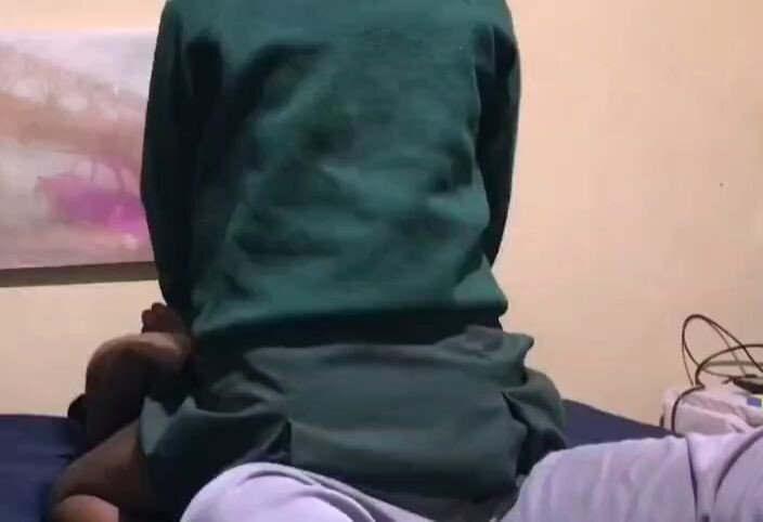 High School Babe Riding a Dick in School Uniform