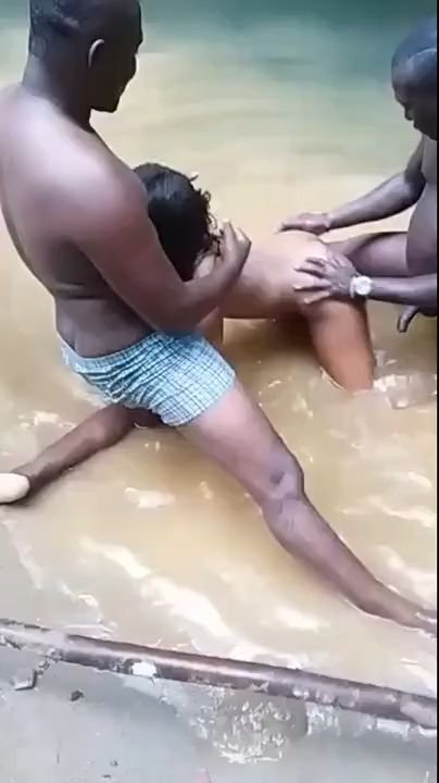 Gangbang at the river
