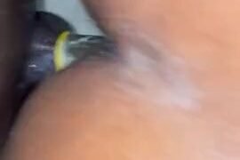 She made the whole condom creamy