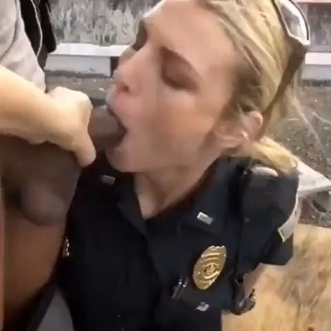 Black Lives Matter – White Police Woman Sucks Black Cock