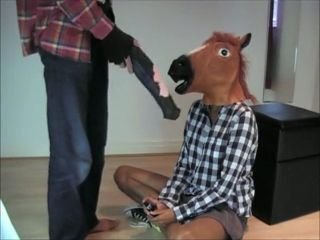 Horny Slut Takes Horse Dick