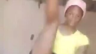 Mzansi Bitch Shows Hairy Pussy While Doing Zulu Dance