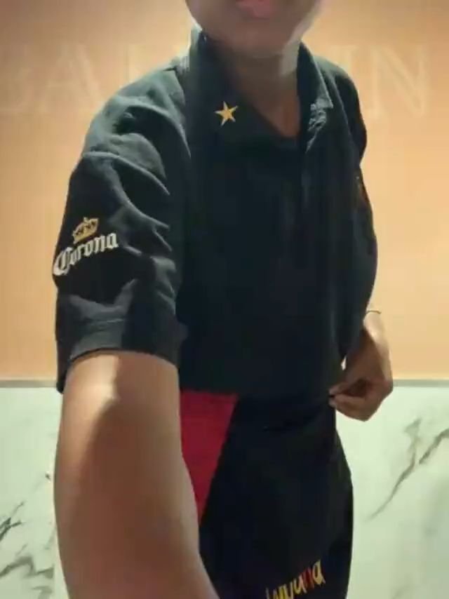 Cubana waitress undressing for boss