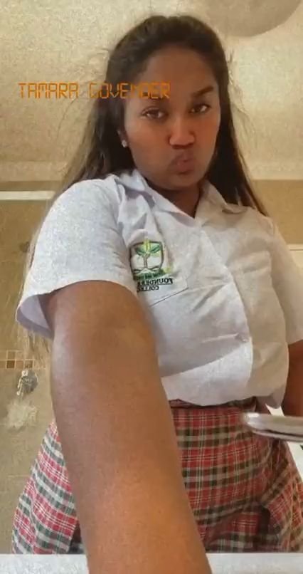 Chubby Schoolgirl Shows Pussy