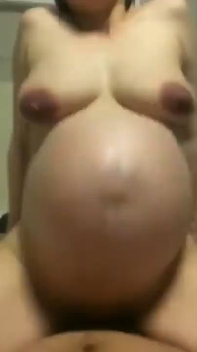 Pregnant Bitch rides dick