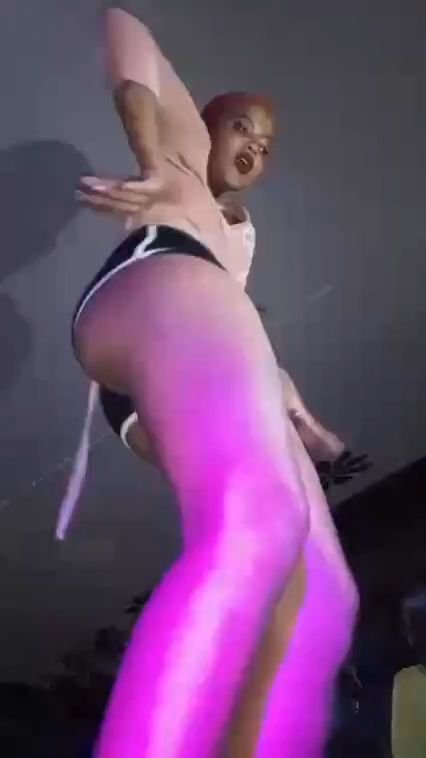Horny girl on stage